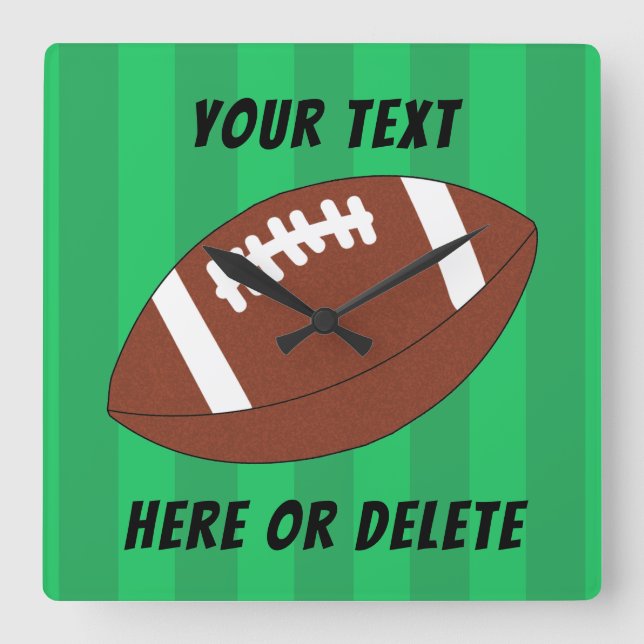 Reloj Cuadrado Personalizado deportivo de Football Field (Anverso)