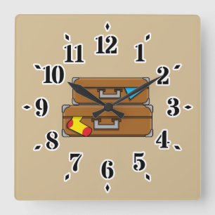 Reloj Cuadrado Personalizado Equipaje