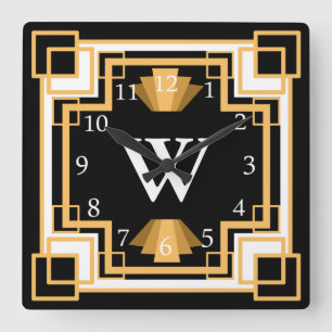 Reloj Cuadrado Personalizado geométrico del modelo de los años 20