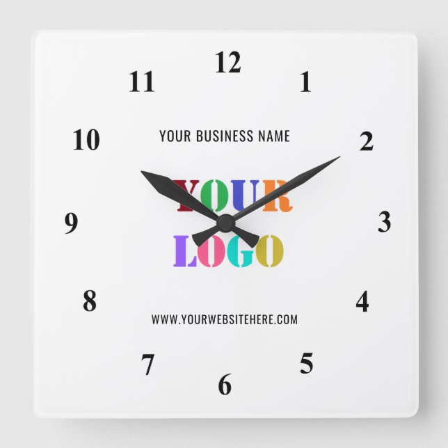 Reloj Cuadrado Personalizado Logotipo Promocional Personalizado d (Anverso)