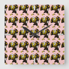 Reloj Cuadrado Personalizado luchando contra el águila