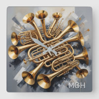 Personalizado Monograma Instrumentos musicales