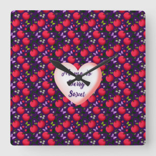 Reloj Cuadrado Personalizado y hecho a medida Mariposa Cereza Lin