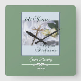 Reloj Cuadrado Personalizar, 60 años de profesión religiosa