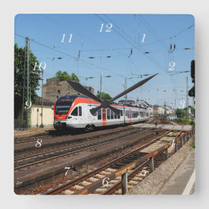 Reloj Cuadrado Personenzug en hogar de grosero a la rin