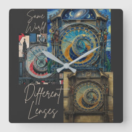 Reloj Cuadrado Perspectives 