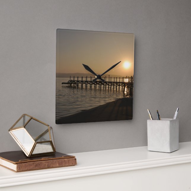 Reloj Cuadrado Peru - Paracas Sunset (Oficina)