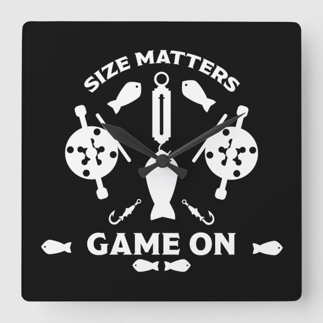 Reloj Cuadrado Pesca de salmón salvaje (Anverso)