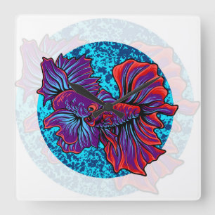 Reloj Cuadrado Pescado Betta 