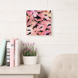 Reloj Cuadrado Pescado de tiburón moderno jaws ballena bajo la ga