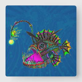 Reloj Cuadrado Pescados de pescador eléctricos