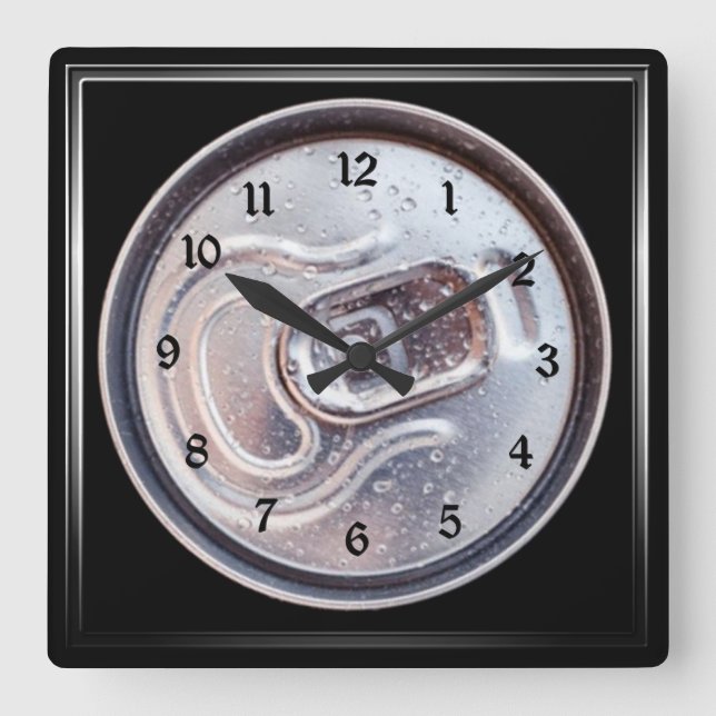 Reloj Cuadrado Pestaña Beer Can Pull (Anverso)