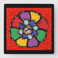 Pétalos rojos de arte diseño de flores abstractas 