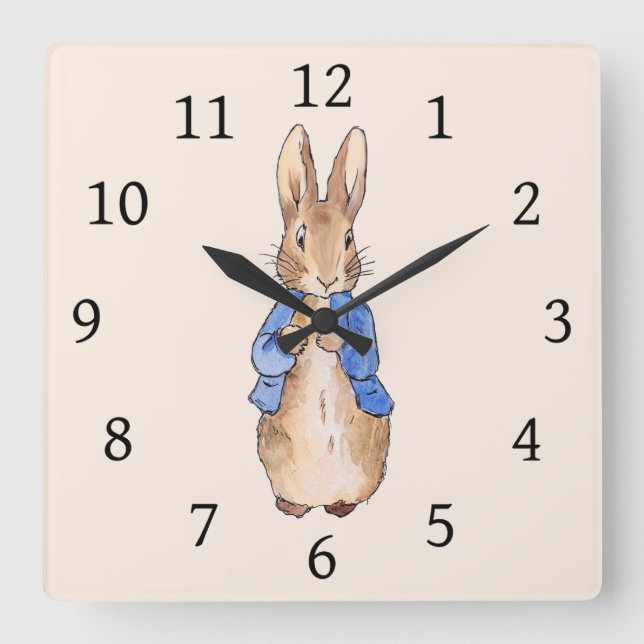 Reloj Cuadrado Peter the Rabbit Beige (Anverso)