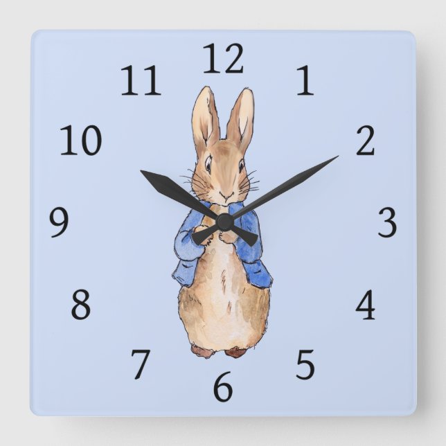 Reloj Cuadrado Peter the Rabbit Blue (Anverso)