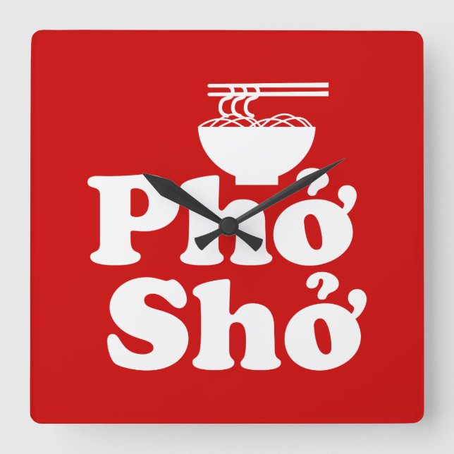 Reloj Cuadrado Phở Shở (Anverso)