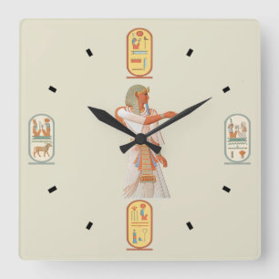 Reloj Cuadrado Pharaoh Mienptah-Hotéphimat ~1878 del ~ de Egipto