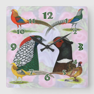 Reloj Cuadrado Pheasant Clock