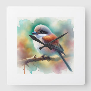 Reloj Cuadrado Philippine Shrike 300824AREF122 - Watercolor