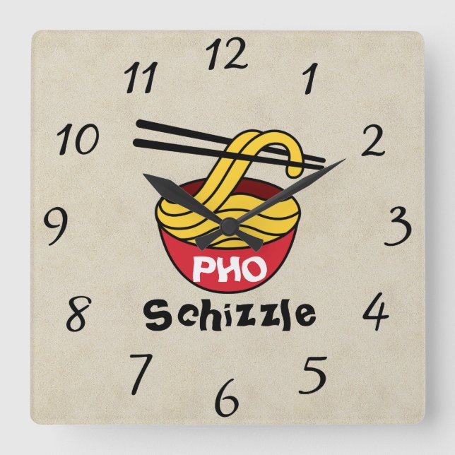 Reloj Cuadrado PHO Schizzle Wall Clock (Anverso)