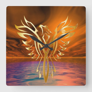 Reloj Cuadrado Phoenix Rising
