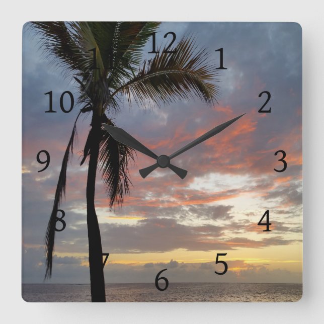 Reloj Cuadrado Photo 12 Sea Ocean (Anverso)