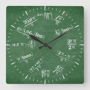 Reloj Cuadrado Pi