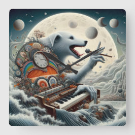 Reloj Cuadrado Pianista canis celestial