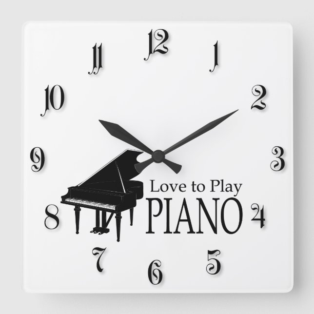 Reloj Cuadrado Piano (Anverso)