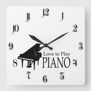 Reloj Cuadrado Piano