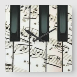 Reloj Cuadrado Piano arrojar almohada
