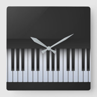 Reloj Cuadrado Piano Keys Modern