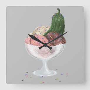 Reloj Cuadrado Pickles en helado