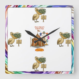 Reloj Cuadrado Pico de pelícano Pierre brillante