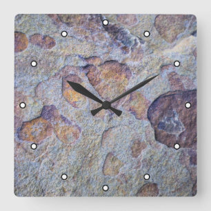 Reloj Cuadrado Piedra de hierro con puntos