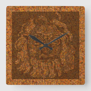 Reloj Cuadrado Piedra de mosaico de Grecia