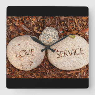 Reloj Cuadrado Piedra religiosa espiritual