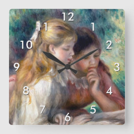 Reloj Cuadrado Pierre-Auguste Renoir - La lectura