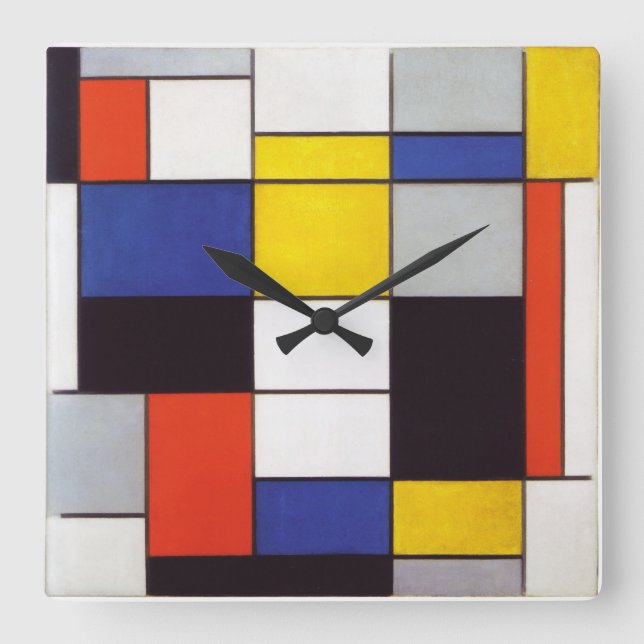 Reloj Cuadrado PIET MONDRIAAN - Compositon A 1923 (Anverso)