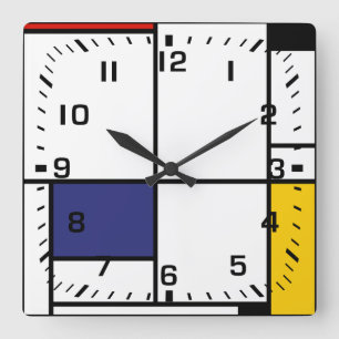 Reloj Cuadrado Piet Mondrian, Tableau 1