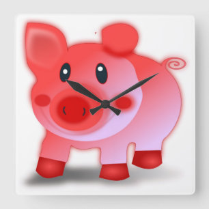 RELOJ CUADRADO PIGGY PIGLET