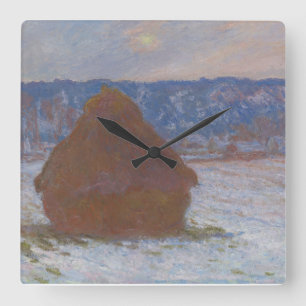 Reloj Cuadrado Pila de trigo (efecto Nieve, día de refundición) (