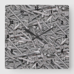 Reloj Cuadrado Pile of Drywall Screws