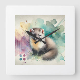 Reloj Cuadrado Pine Marten 081024AREF112 - Watercolor