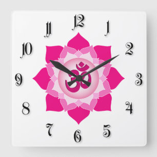 Reloj Cuadrado Pink lotus
