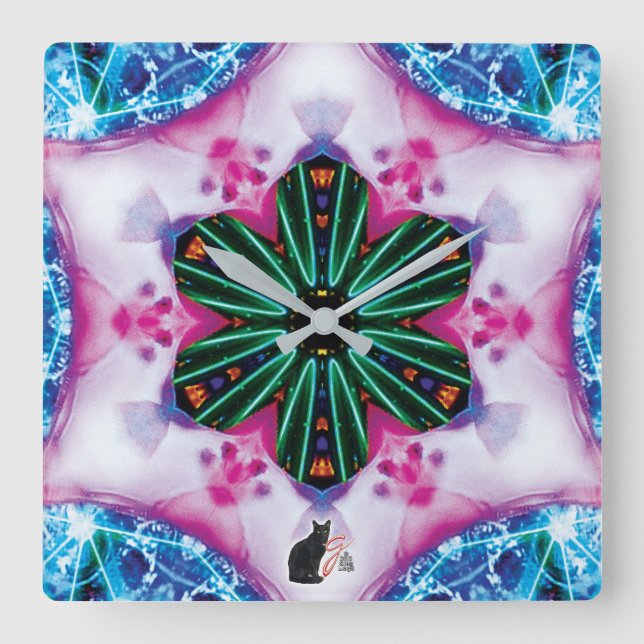 Reloj Cuadrado Pinkie Kaleidoscope (Anverso)