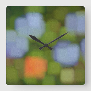 Reloj Cuadrado Pintura abstracta multicolor