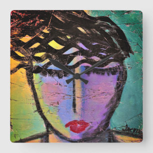 Reloj Cuadrado Pintura abstracta original