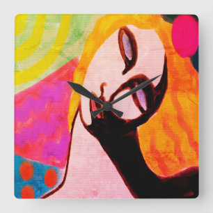 Reloj Cuadrado Pintura abstracta original