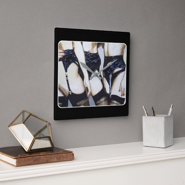 Reloj Cuadrado Pintura de 'Cosas Suceden' en un (Oficina)